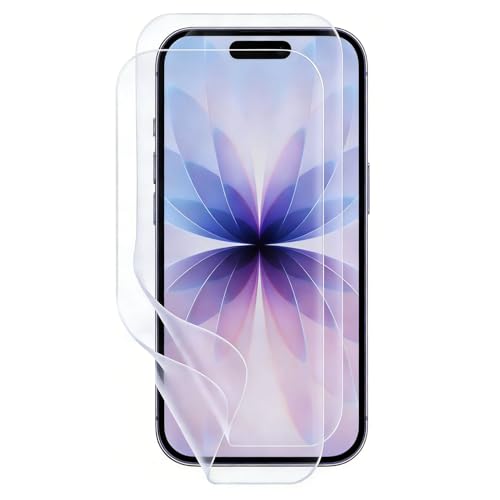 Acoweous Film De Protection Hydrogel Transparent pour iPhone 17, Protecteur D'écran Flexible TPU Souple [Ultra Fine] [Haute Sensibilité] 2 Pack