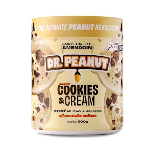 Pasta de Amendoim - 600g Cookies and Cream com Whey - Dr. Peanut