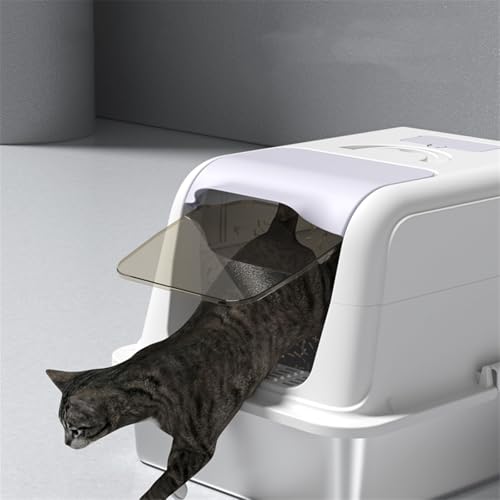Arenero para gato de acero inoxidable grande con tapa miniatura 7