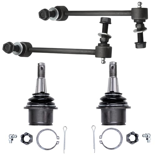Image of Detroit Axle - RWD Front End 16pc Suspension Kit for Chrysler 300 | Dodge Charger Challenger Magnum, Control Arms Lower Ball Joints Sway Bars Inner Outer Tie Rods Boots Replacement