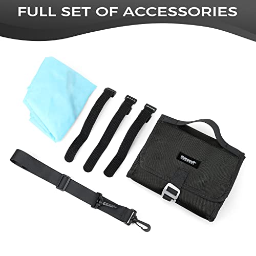 Wildken Bike Handlebar Bag, 7L Large Capacity Bicycle Front Bag, 3 In 1 Front Bike Bag With Removable Shoulder Strap, Rain Cover, Insulated Bike Bag Keeps Food Warm/Cool, Fits Most Bikes(Black) #TOP6