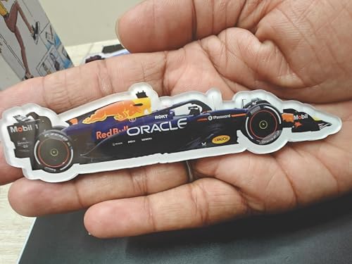 Image of Studio64 Formula 1 RB Racing Acrylic Fridge Magnet and Keychain Combo,