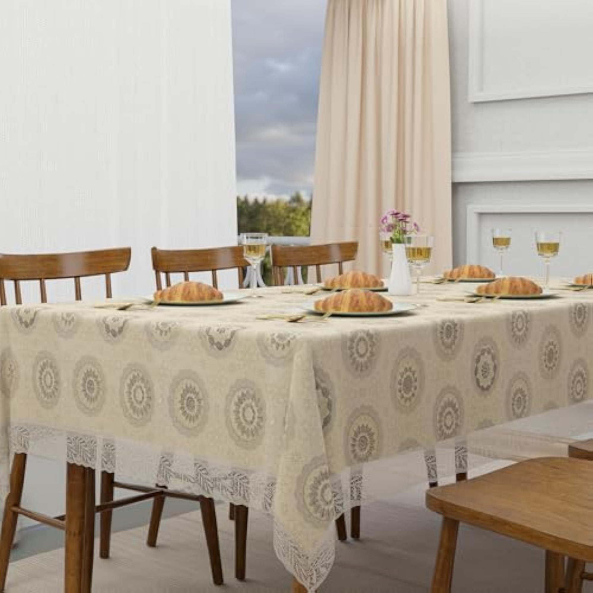 60x90 Inch PVC Dining Table Cover Waterproof