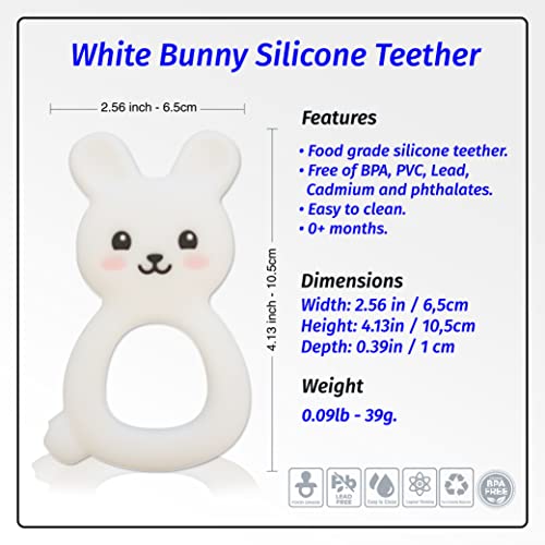 Image of Silicone Pacifier teether Toys for Babies 0-6 and 6-12 Months - Package of 4 Baby teethers - Pain Relief - Infants and Toddlers. Safer Than Plastic - Soft and Flexible - Easier to Clean