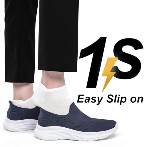 Image of BQQ Men's Slip-On Sneakers Lightweight Non Slip Walking & Workout Shoes Breathable Casual Tennis Shoes