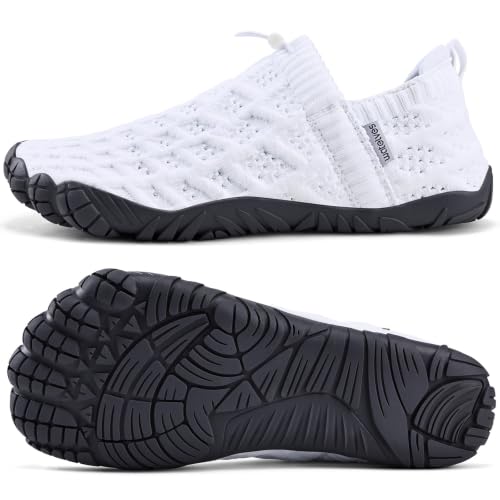 Image of WateLves Barefoot Water Shoes Women Men Beach Breathable Walking Shoes Anti Slip Wide Toe Minimalist Zero Drop Sneakers for Travel Hiking Yoga