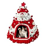 Design Moderne et Décoratif: Cette maison pour chat, inspirée de la cabane de l'arbre de Noël, présente une forme qui améliore le décor moderne tout en offrant une esthétique naturelle. Idéale pour les ambiances festives, elle allie style et fonctionnalité pour le confort optimal de votre animal et l'ambiance chaleureuse de votre maison. Son design élégant s'intègre parfaitement dans les intérieurs contemporains lors des fêtes, créant un espace à la fois pratique et esthétique pour votre