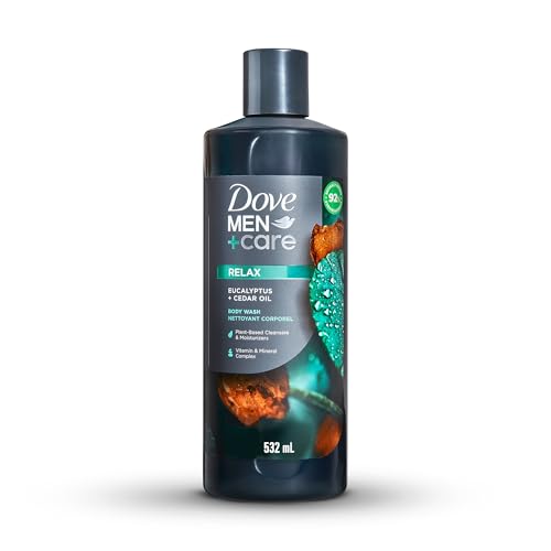 DOVE MEN+CARE Body Wash Relax Eucalyptus and Cedar Oil Contains Vitamin & Mineral Complex 532ml