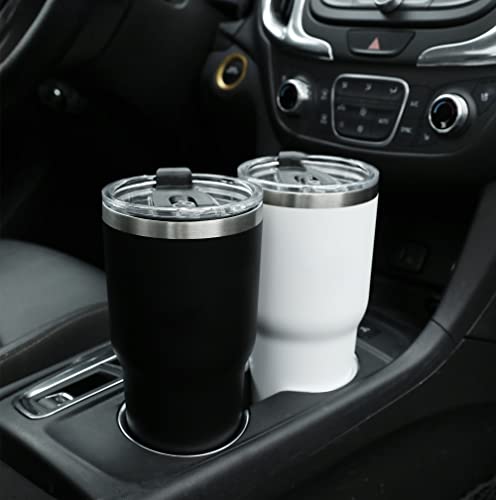 Cyetus 30Oz Tumbler With Lid, Stainless Steel Vacuum Insulated Coffee Tumbler Cup, Double Wall Powder Coated Travel Mug, White #TOP6