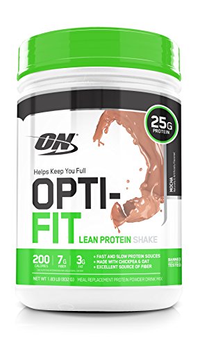 Optimum Nutrition Opti-Fit Lean Protein Shake, Meal Replacement Powder, Mocha, 1.83 Pound