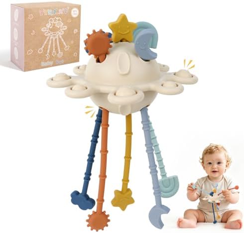 TYRY.HU Baby Montessori Spielzeug Silikon, Activity Greifspielzeug,Sensorisches Spielzeuge,Interaktives Stressabbau und Sensorisches Lernspielzeug,Frühförderungsspielzeug,Reisespie