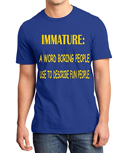 Image of Caseria Men's Cotton Printed T-Shirt -Immature Boring People | 100% Cotton | Half Sleeves | Regular Fit | Printed | Round Neck | Graphic T Shirt