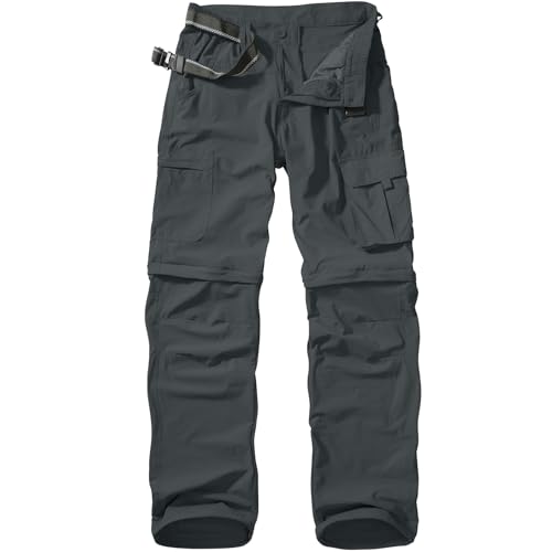 Men's Outdoor Quick Dry Convertible Lightweight Hiking Fishing Zip Off Safari Trousers