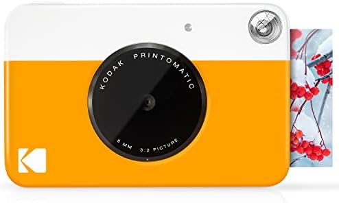 KODAK Printomatic Digital Instant Print Camera - Full Color Prints On ZINK 2x3" Sticky-Backed Photo Paper (Yellow) Print Memories Instantly