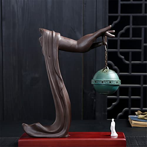 Wodmb Decoration Sculpture Backflow Incense Burner Zen Chinese Antique Living Room Indoor Air Purifying Decoration Sandalwood Incense Burner Home Decoration (Color : A, Size : 281032Cm) #TOP2