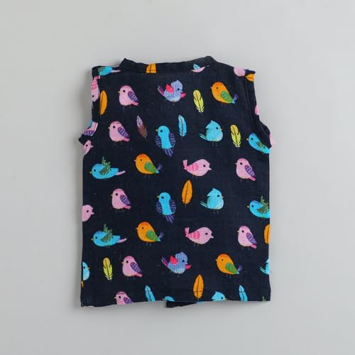 Image of POLKA TOTS Unisex Cotton Full Sleeve Button Jhabla for Baby Boys and Baby Girls