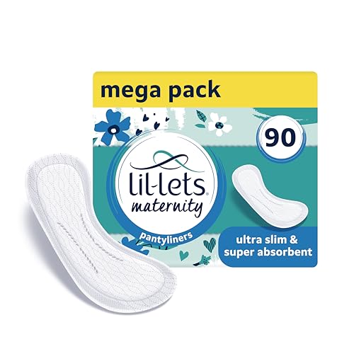 Lil-Lets Maternity Pantyliners, 90 x Ultra Slim Pantyliners, 3 Packs of 30 Pant Liners, for Pre & Post Birth Use, Light Bladder Weakness, Discharge or Spotting
