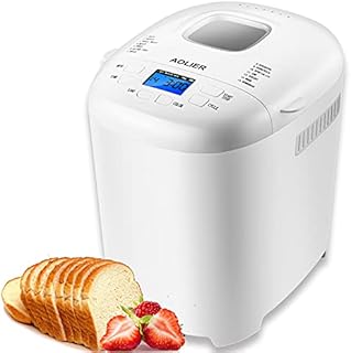 AOLIER Bread Machine, 2LB 14-in-1 Bread Maker Machine Incl Gluten Free, Homemade Setting | Non Stick Pan | 2 Loaf Sizes & 3 Crust Colors | Reserve & Keep Warm Set | Recipe Booklet Included (White)