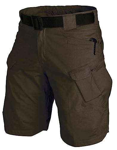 Tactical Cargo Short Men Workout Urban Casual Shorts Outdoor Hiking Fishing Muti-Pocket Short (No Belt)