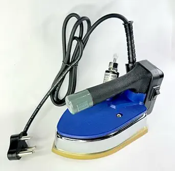 SILTI-WEIJIE very heavy duty industrial steam bottle iron in full golden steam base 1600 watt with [ inside teflon gasket ] teflon shoe