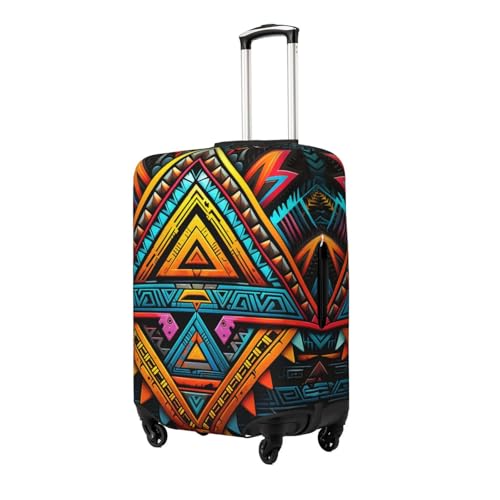 Native geometric Triangle Abstract art Vintage Elastic Travel Luggage Cover Travel Suitcase Cover for Trunk Case 19''-32'' Luggage Protective Cover2