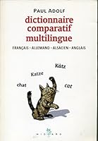 "dictionnaire comparatif multilingue ; français/allemand/alsacien/anglais" 2845120389 Book Cover