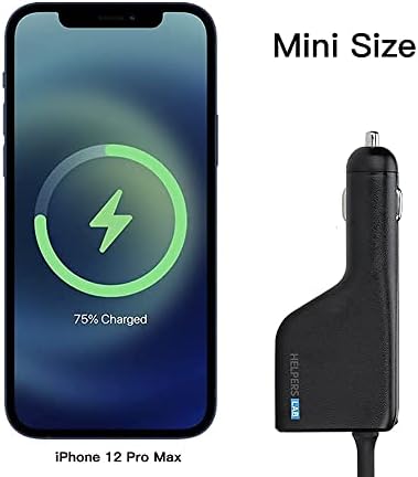 Helpers Lab 19.5V 3.33A 65W Blue Tip Car Adapter Charger With USB QC3.0 Compatible For HP Laptop Envy4 Envy6 EliteBook TouchSmart Folio Pavilion Stream Spectre Zbook chromebook Power Supply
