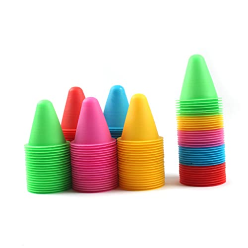 CLISPEED 100 Pçs Mini Bolas De Futebol Para Crianças Mini Cones De Treinamento Cones De Futebol Cone