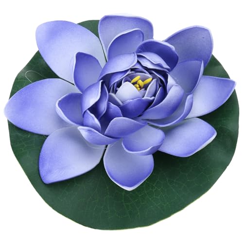 Laikoutd Lototi Artificiali Fiori con Gigli per Acqua Bellissimi Fiori Schiuma Galleggiante Realistica per Giardino E Stagno Realistico Artificiale