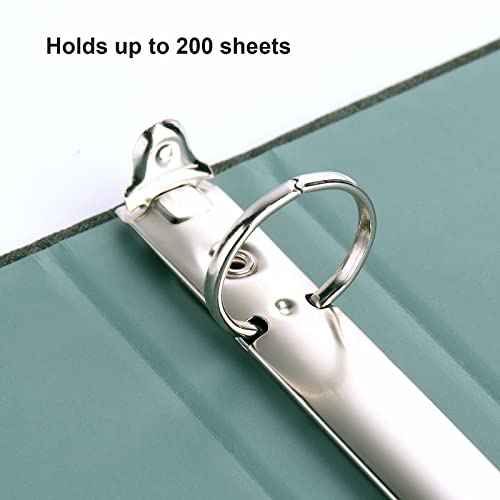 Comix 2-Pack 1 Inch 3 Ring Binder, Linen Fabric Round Ring Binder With 2 Pockets And 5 Tab Dividers, Fits Letter Size Paper, For School And Office (Forest Green, A2170) #TOP2