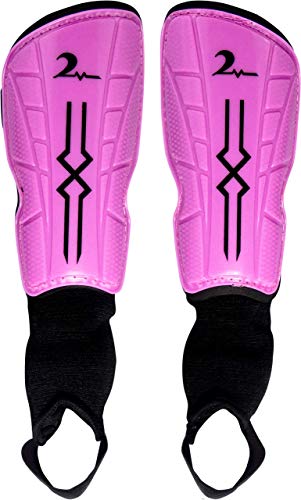 Swell Relief Soccer Shin Guards For Kids/Soccer Gear For Boys Girls/Protective Soccer Equipment/Adjustable Straps (Pink, Medium) #TOP8