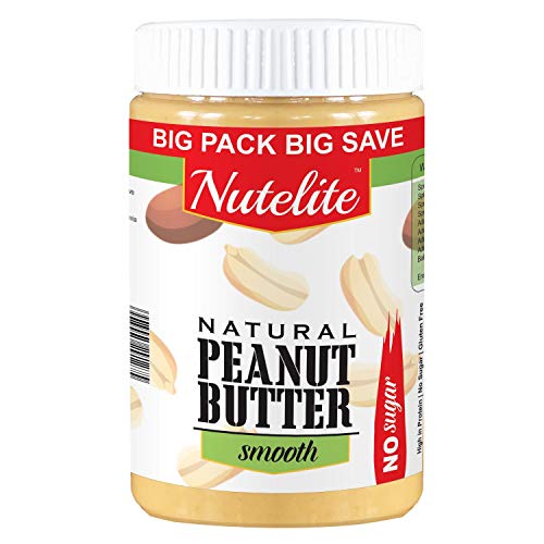 Nutelite Peanut Butter (No Sugar) - Smooth (Non-GMO, Gluten Free, Vegan), 900 g