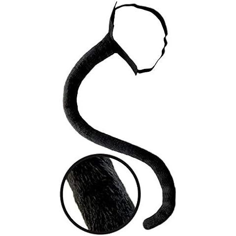 OLYPHAN Black Cat Tail Costume Accessory Neko Long Tails for Women - Costume for Halloween & Cosplay Adult/Adults Cover