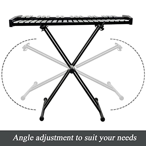 Aluminum Xylophone Musical Instrument For Adults 37 Keys Foldable Aluminum Clavichord With 4 Mallets And Carrying Bag, Adjustable Stand #TOP3