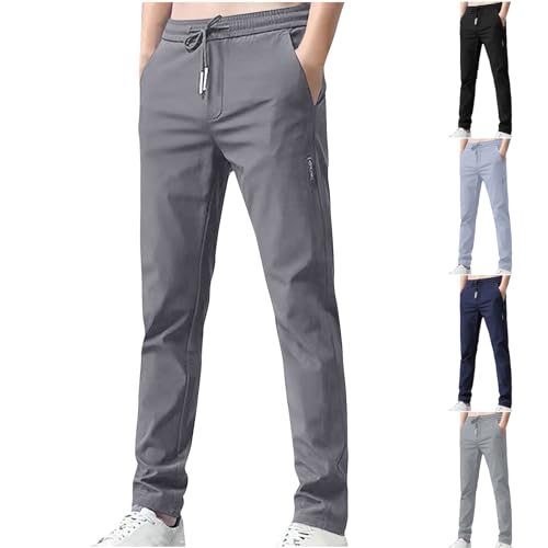 Blue Chic Store Unisex Ultra Stretch Quick Drying Pants Ice Silk Breathable Pants Elastic Waist Stretch Active Trouser
