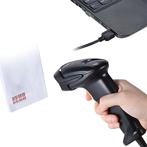 Leitor de scanner de códigos de barras a laser automático portátil Aibecy USB2.0 com fio para superm