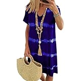 kleid brautjungfer hellblau 【Eigenschaften】V-Ausschnitt, kurze Ärmel, lässiges langes Strandkleid, lockere Passform. Es ist so hübsch, hängt gut, ist schmeichelhaft und kann schick oder leger getragen werden.