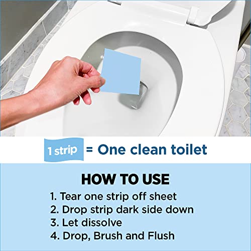 Nature Clean Natural Toilet Bowl Cleaner Strips 36 Count, Non-Toxic Plastic-Free Packaging, Eco-Friendly & Septic Safe Toilet Cleaner Strips, Biodegradable Cleaning Strips Remove Stain & Odors, Refresh Toilets. No Bleach, No Chlorine. No Splash. #TOP3