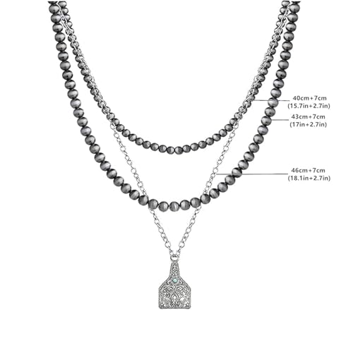 Collier de perles Navajo avec pendentif occidental : le cadeau rétro idéal