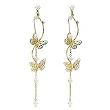 Générique Federmäppchen, klein, künstlich, Tropfenform, lange Ohren, Quaste, Ohren, für Frauen, kompatibel mit Maschinen-Hersteller, Reinigungsbox, Kunstharz, Schmuck, Einheitsgröße, Kupfer, Kein