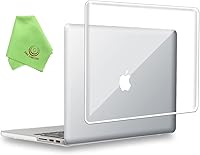 Vista 73 de UESWILL Funda de Carcasa Rígida Mate Compatible con MacBook Pro (Retina, 13 pulgadas, principios de 2015/2014/2013/finales de 2012), Modelo Negro