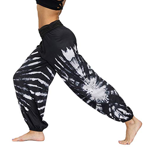 Lu's Chic Women's Thai Harem Pants Bohemian Yoga Pants Loose Indian Summer Boho Hippie Pants Style3 Medium #TOP3