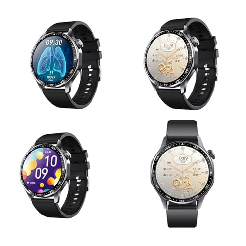 Wizvox 2025 Reloj Inteligente Mujer - 𝐫𝐞𝐥𝐨𝐣 𝐝𝐢𝐚𝐛𝐞𝐭𝐞𝐬 1.55' Reloj Smartwatch Notificaciones Inteligentes Monitor De Presión Arterial Vida Diaria F610518,Black