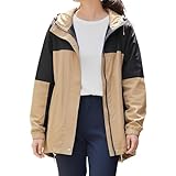 [ワン アンブ] マウンテンパーカー レディース 秋 アウター アウトドア ジャケット ブルゾン ミドル丈 配色 カジュアル 大きいサイズ 韓国 秋服 あき 秋冬 ショートコート ロング丈 ミディコート ショート丈 体型カバー ビッグシルエット オーバーサイズ ロングジャケット 着痩せ 茶色 茶 259 ブラウン M