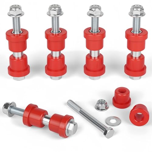 Cartalia Golf Cart Rear Leaf Spring Polyurethane Bushings Kit with Screws Nuts for 1994-Up EZGO TXT/Medalist and 1981-Up Club Car DS Gas/Electric, Replace OEM #70289-G01 70291-G02 1015583 - Red