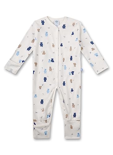 Sanetta Tuta Intera Beige Per Neonato E Bambino - Pigiama In Cotone Con Piedini E Bottone Automatico, Certificato GOTS