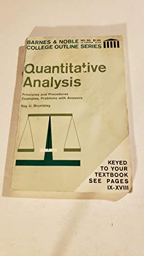 Quantitative Analysis B004BIB27M Book Cover