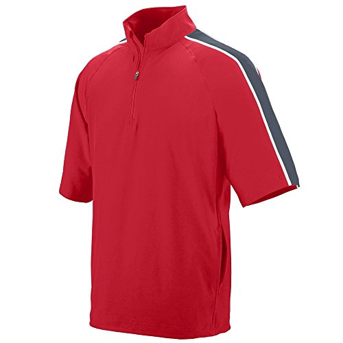 Augusta Sportswear Men's X-Large Augusta Quantum Short Sleeve Pullover, Red/Graphite/White