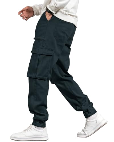 Image of Noble Monk Men's Cargo Pant | Drawstring | Solid Cargo | Multi Pockets Trackpant