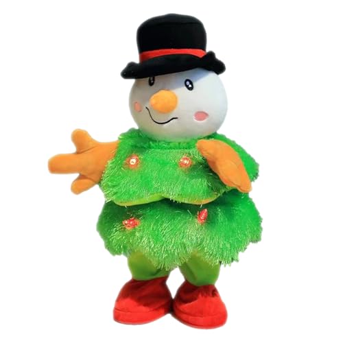 Bonhomme de neige chanteur et danseur peluche Noël interactive lumineuse
